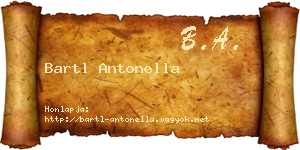 Bartl Antonella névjegykártya